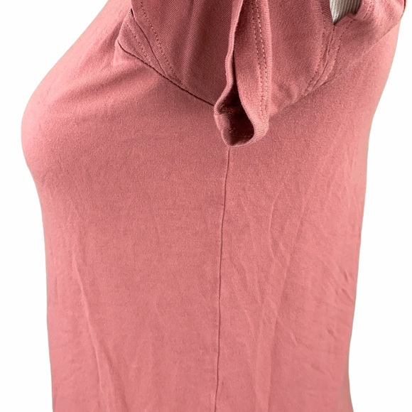 TopShop Dusty Rose Cute Cut Out Bow Sleeve Tee - Picture 10 of 12